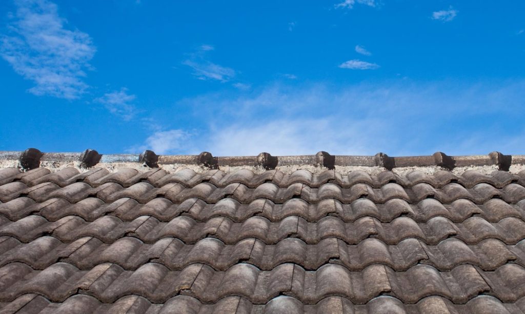 damaged roof from rain